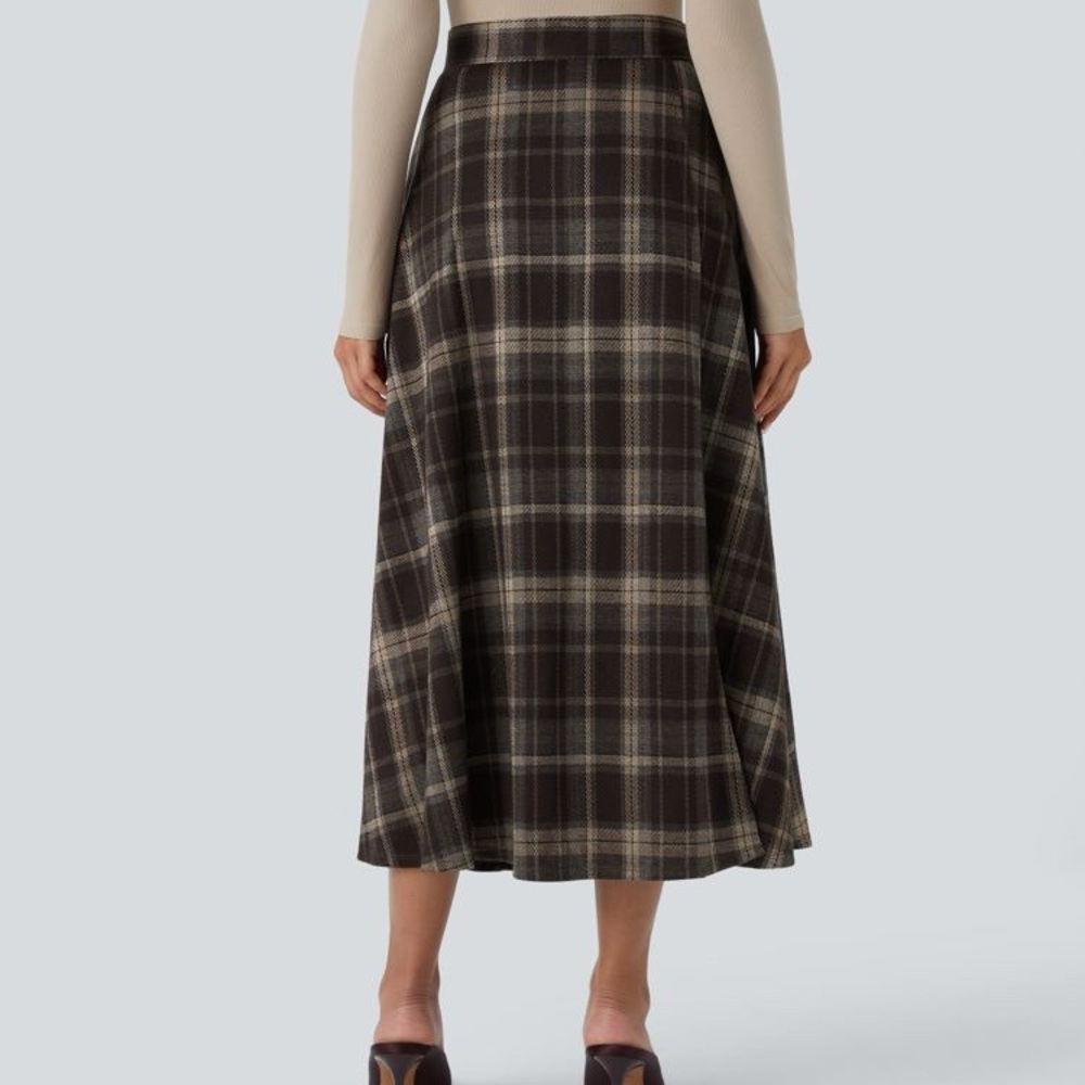 Halara Nordin Pleated A-Line Wrap Skirt - Picture 8 of 10